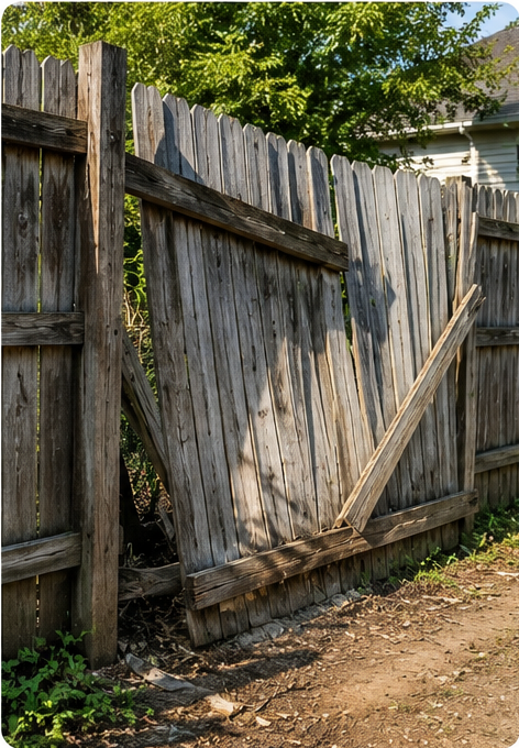 Temecula fence repair for a damaged wood privacy fence